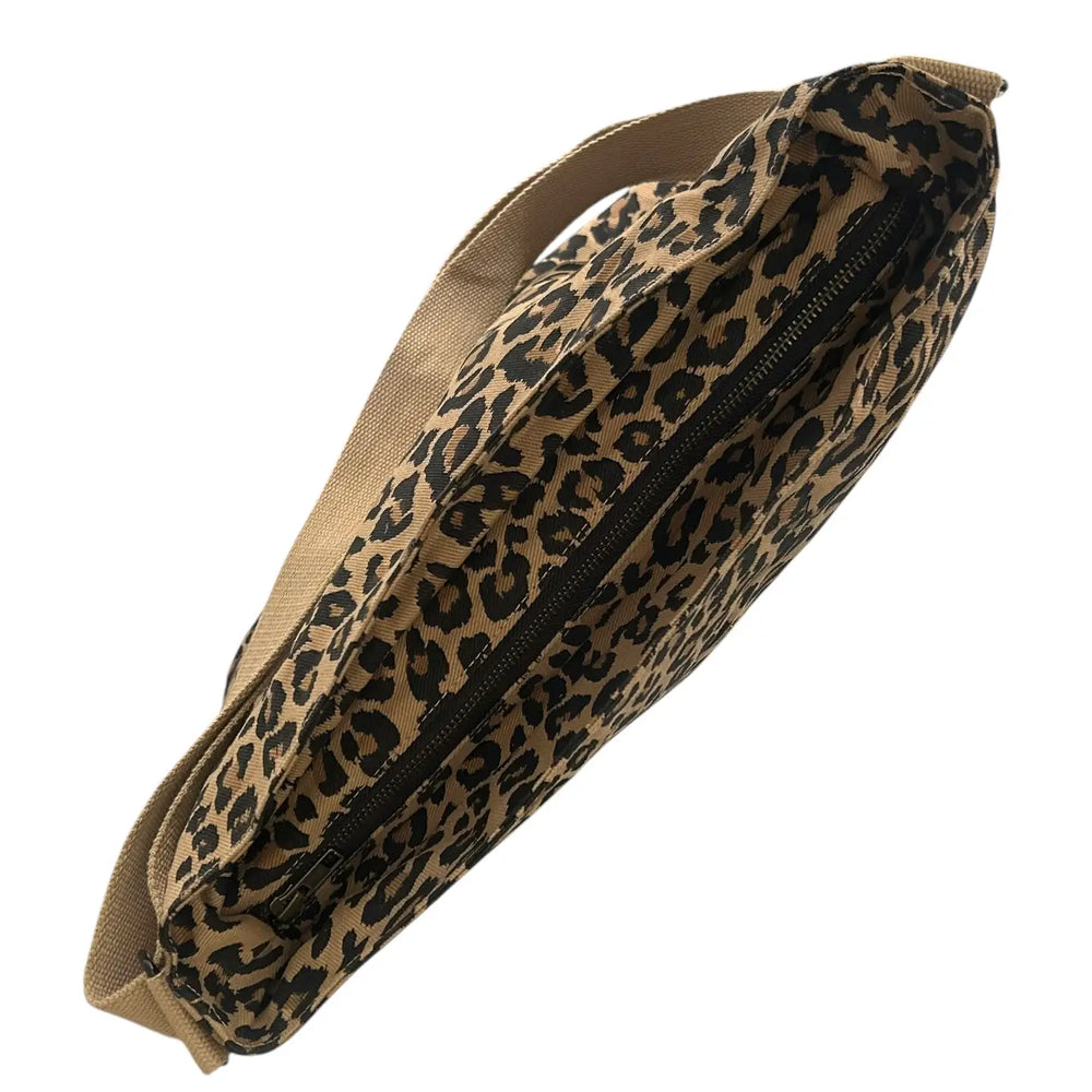 Portland Messenger Bag - Leopard Print Sand