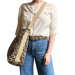 Portland Messenger Bag - Leopard Print Sand