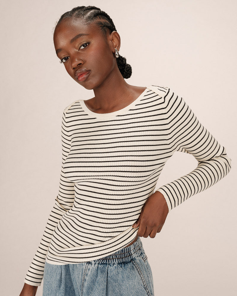 Samedi Jumper - Ecru Stripe