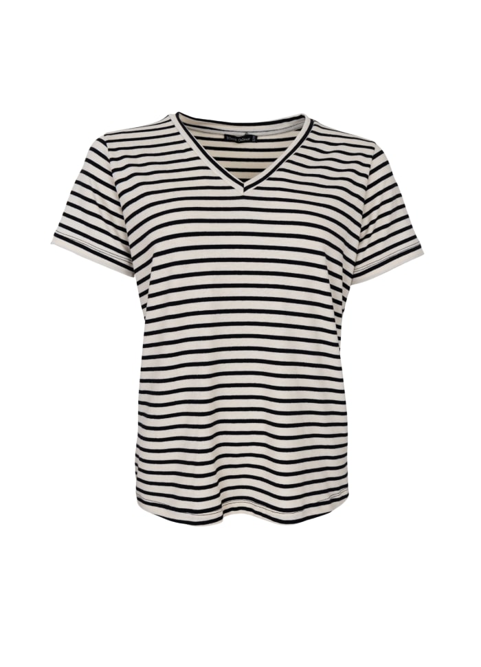 Kassi Stripe T Shirt - Black and Cream (Copy)