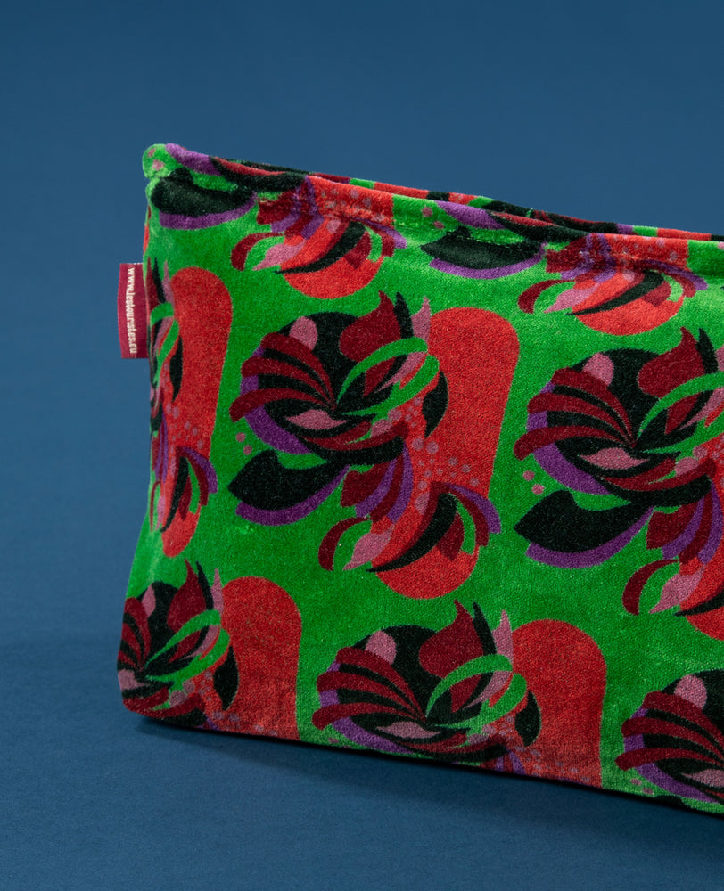 Extra Large Organic Cotton Pouch - Split Green (Air 108)