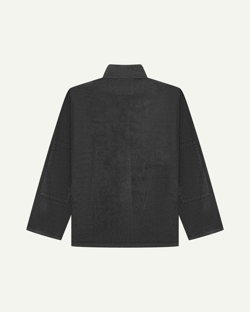 Men's Organic Buttoned Cord Overshirt - Charcoal