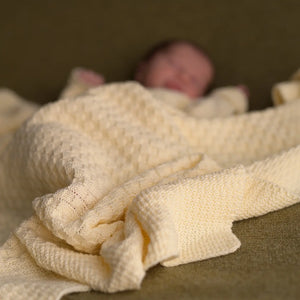 Square Raw Baby Blanket - Organic Cotton