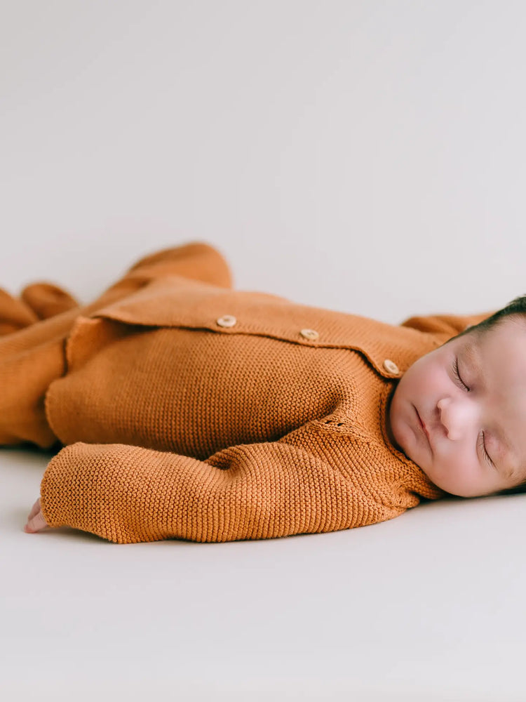 Brick Red Newborn Baby 2 Piece Outfit - Organic Cotton