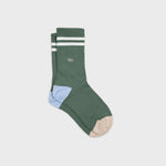Men's Combed Cotton Retro Socks - Green