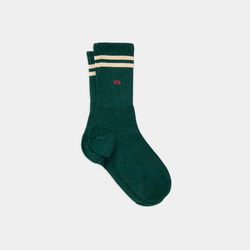 Men's Combed Cotton Retro Socks - Duck Green