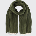 Men's Ribbed Scarf - Green