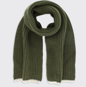 Men's Ribbed Scarf - Green