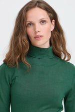 MAFA Knitted Roll Neck Pullover - Rifle Green