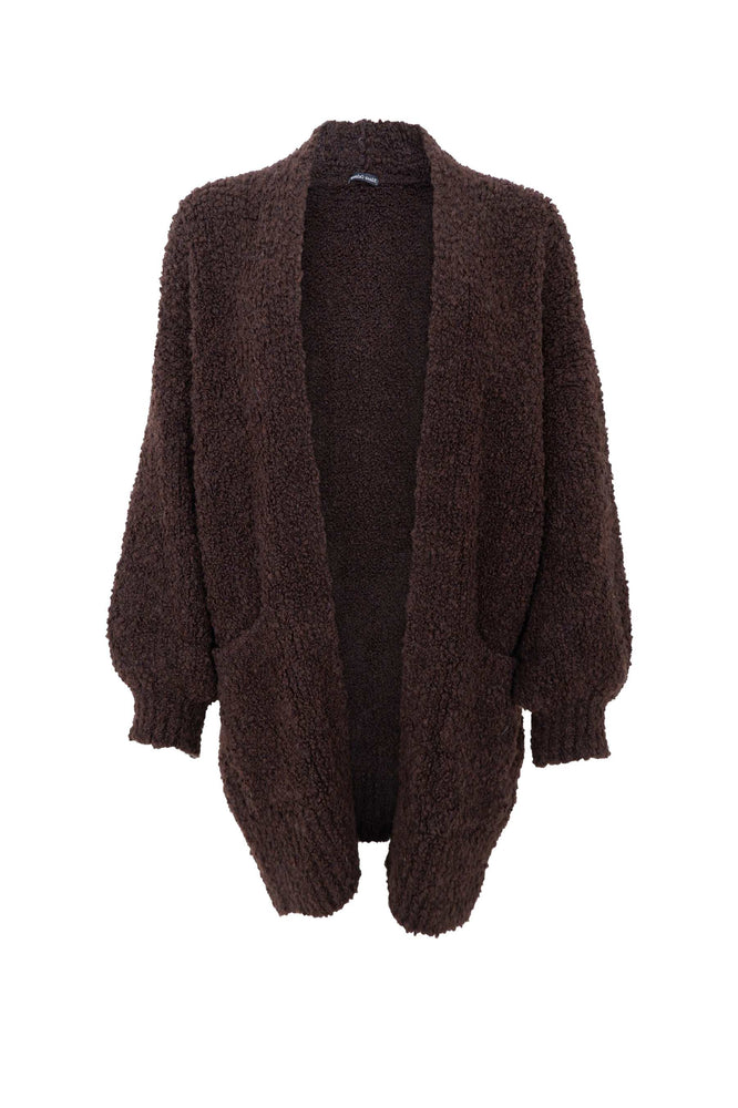 Isola Long Knitted Cardigan - Coffee