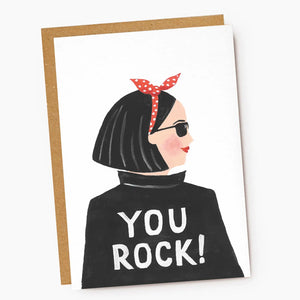 You Rock - Cool Girl Friendship Card