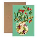 Brie Harrison Greetings Card - Rosehips