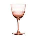 'The Vintage List' Lens Design Rose Crystal Wine Glasses - Set of 4