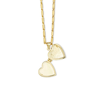 Roxy Gold Locket Necklace - Crystal