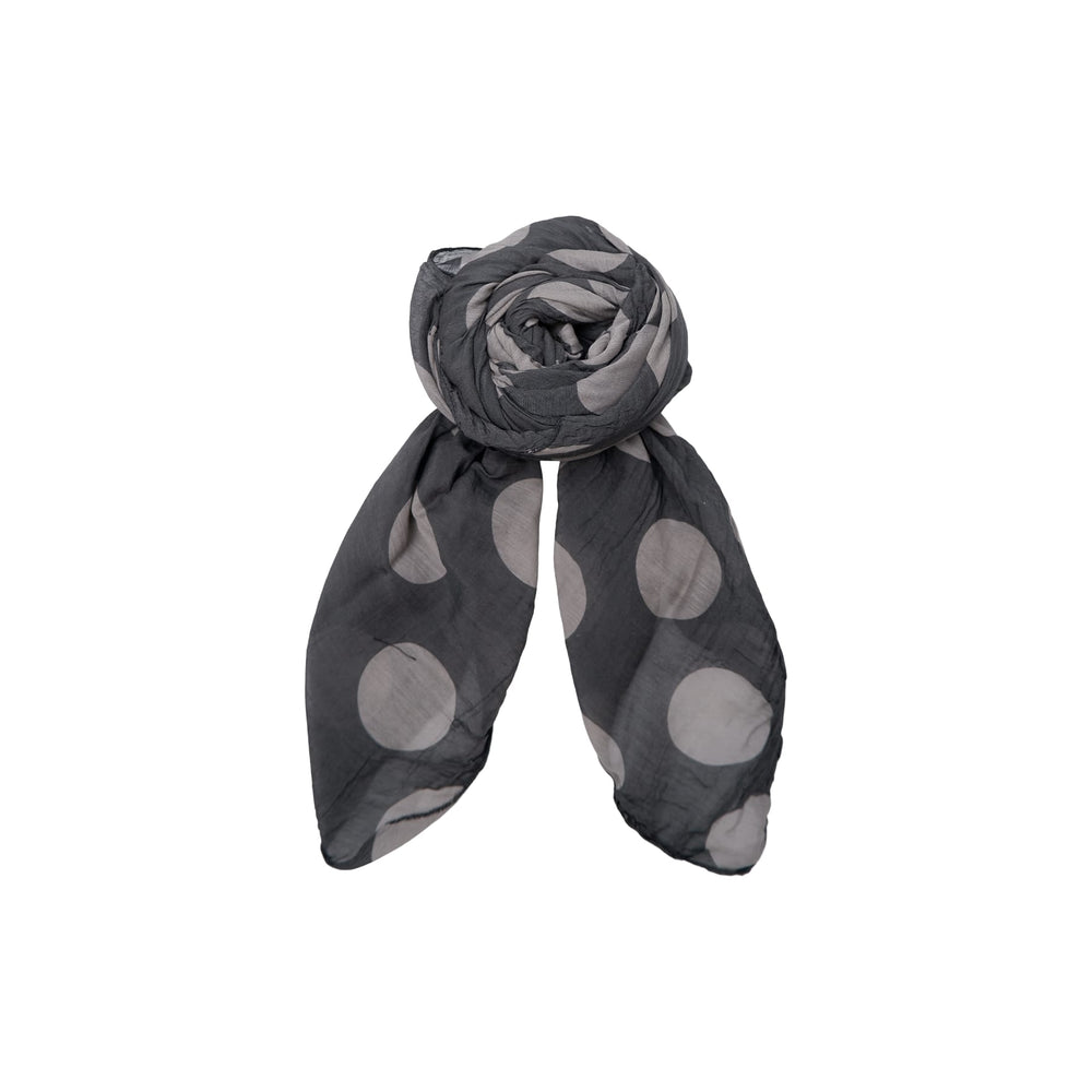 Dot Soft Cotton and Silk Winter Scarf - Black