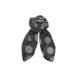 Dot Soft Cotton and Silk Winter Scarf - Black