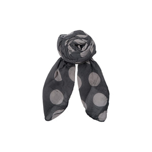 Dot Soft Cotton and Silk Winter Scarf - Black