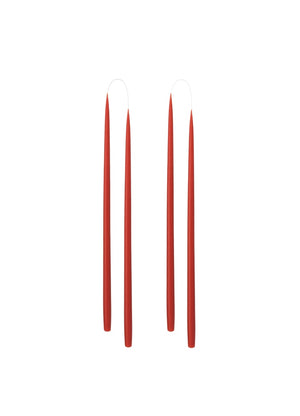 Hand Dipped and Dyed Slim Candles  1.3 cm H= 28 cm (Pair)