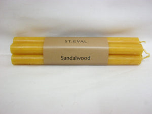 Yellow Sandalwood Scented Candles 1/2" x 6" (Bundle of 4)