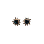 Sapphire Flower Sparkle Earrings.