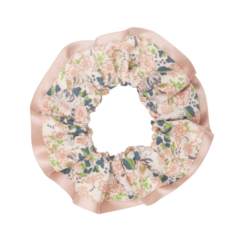 Satin Edge Floral Scrunchie