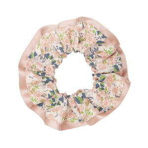 Satin Edge Floral Scrunchie