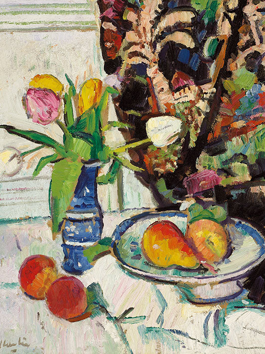 Still Life with Tulips and Fruit - Hunter