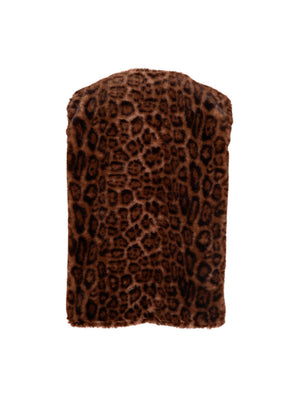 Shanti Faux Fur Gilet - Leopard