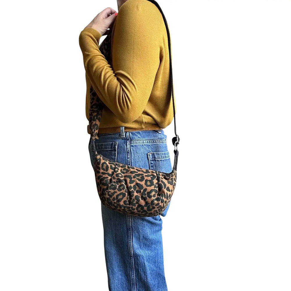 Mini Brixton Cross Body Bag - Leopard Print Brown
