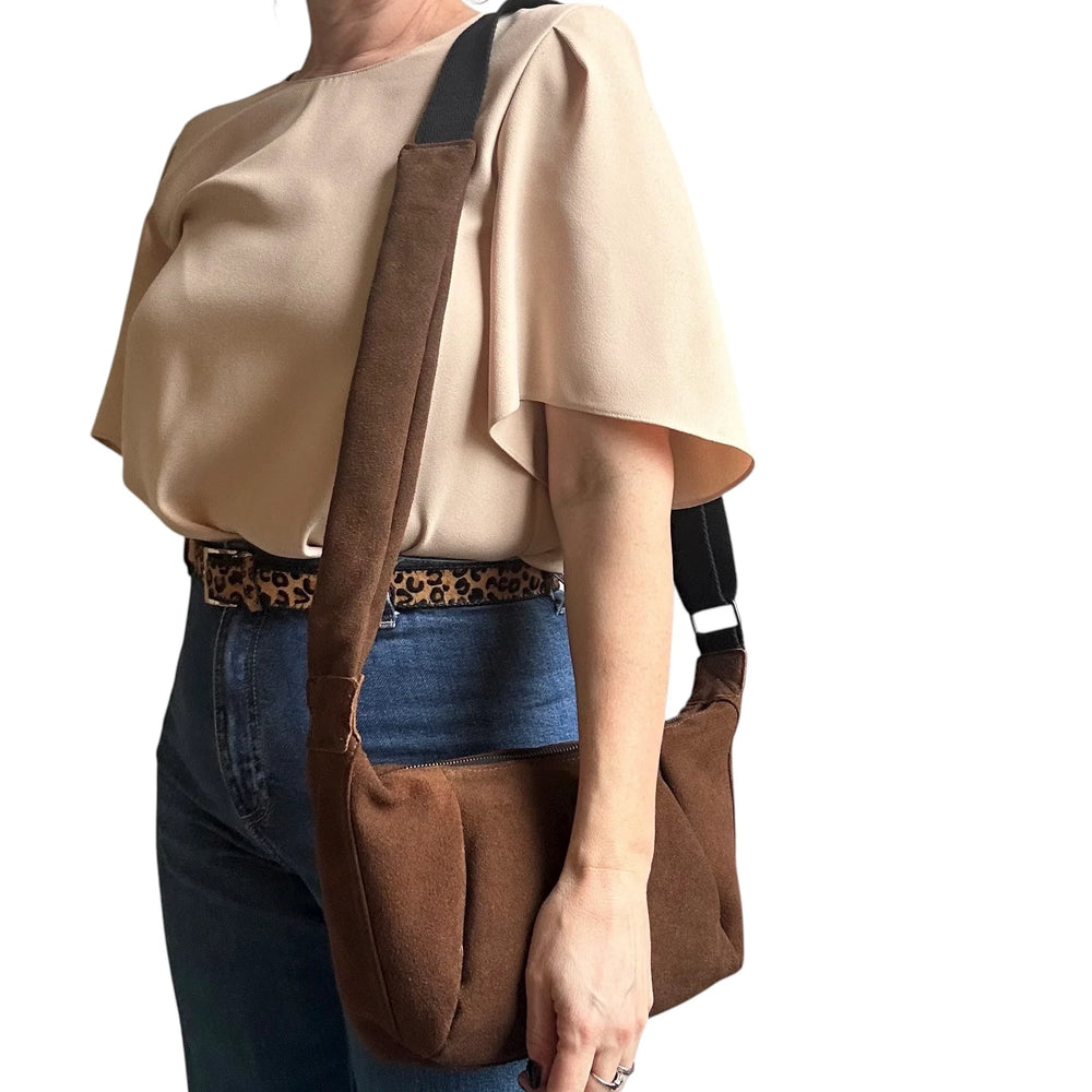 Large Brixton Cross Body Bag - Brown