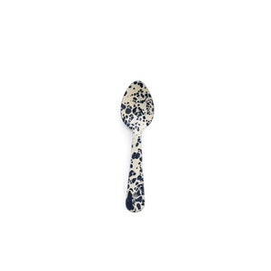 Enamel Splatter Small Spoon - Navy and Cream