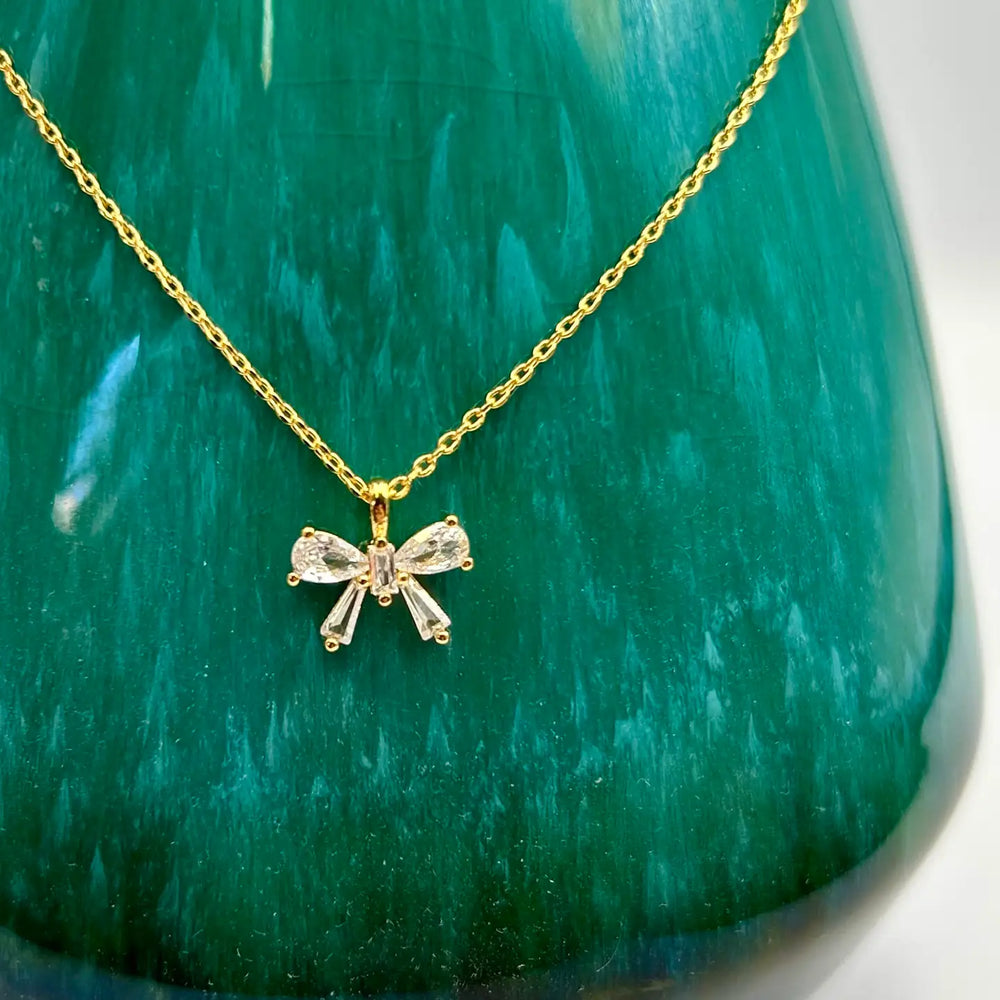 Sparkle Bow Necklace