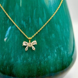 Sparkle Bow Necklace