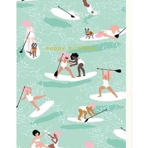 Sup Paddleboard Birthday Card