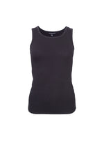 Tea Ribbed Vest Top - Black