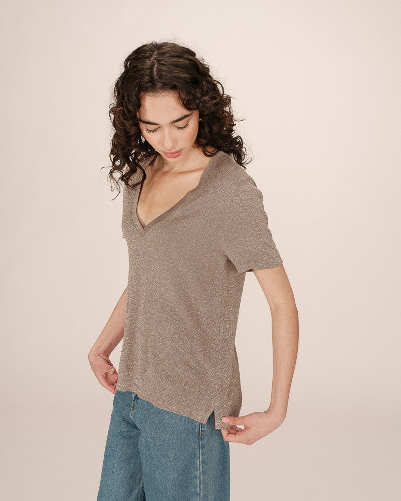 Stardust Top  - Greige