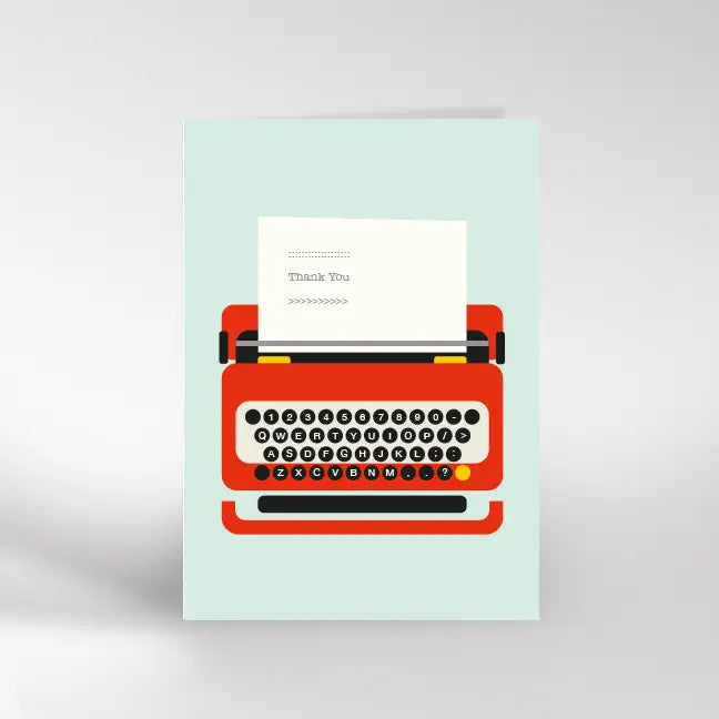 Typewriter Thank You Card