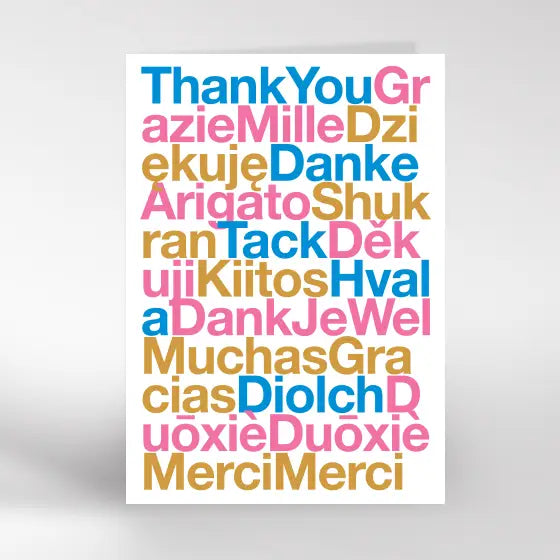 Thank You Languages Card