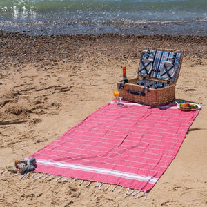 Turkish Hamman Towel - Pink Stripe