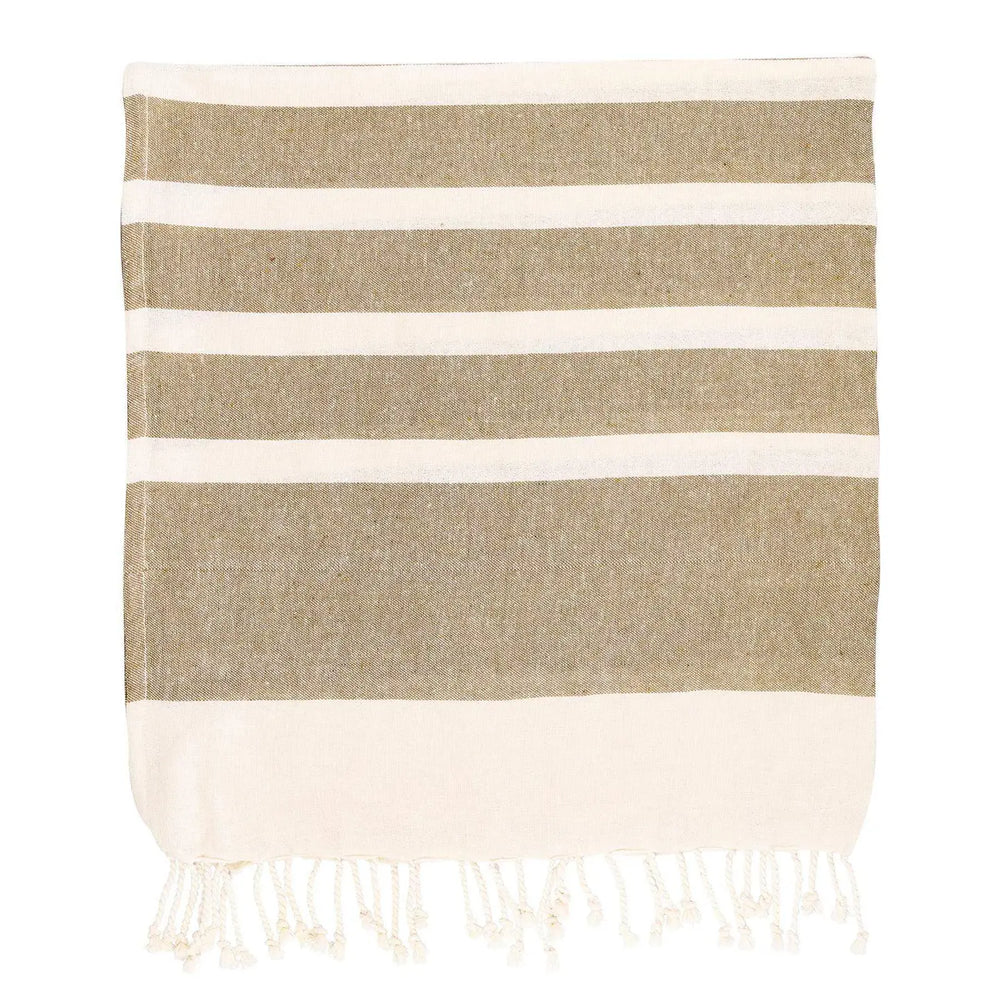 Turkish Cotton Bath Towel - Beige