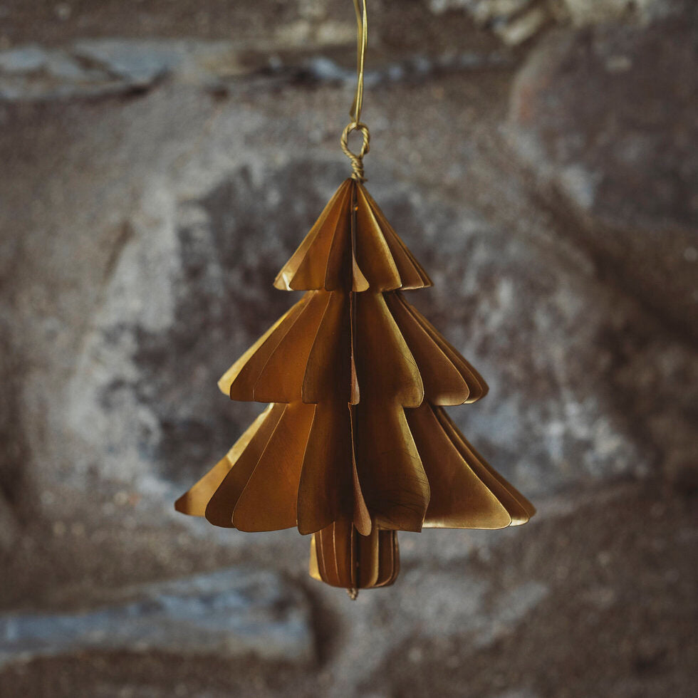 Brass Christmas Tree Decoration