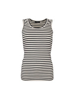 Kassi Stripe Tank Top - Black and Cream