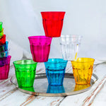 Plastic Rainbow Drinking Tumblers - Pack of 12 Assorted Colours