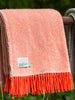 Herringbone Blanket - Flamingo and Pearl