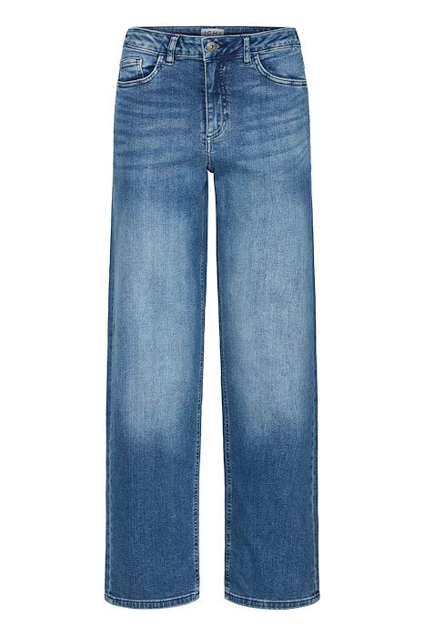 Twiggy Straight Leg Jeans - Mid Blue