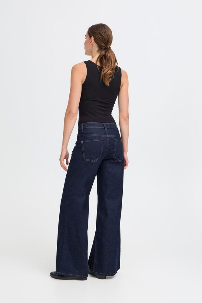 Twiggy Wide Leg Jeans - Dark Blue