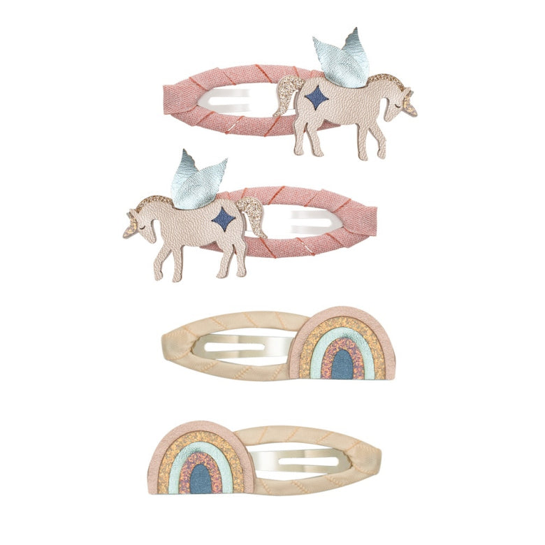 Winged Unicorn and Rainbow Clic Clacs