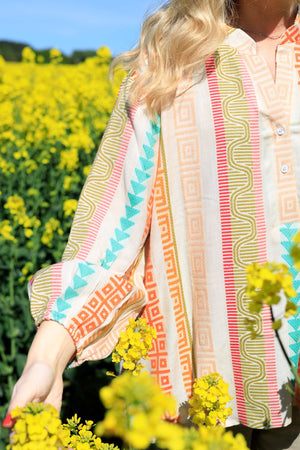 Boho Kos Blouse - Orange