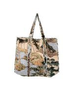 Rivers and Trees Large Velvet Tote Bag - Natural