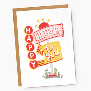 Vegas Billboard Birthday Card
